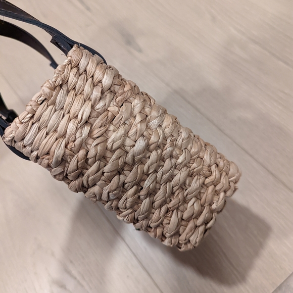 Esprit Woven Mini Straw Bag with Brown Handles - Picture 7 of 12